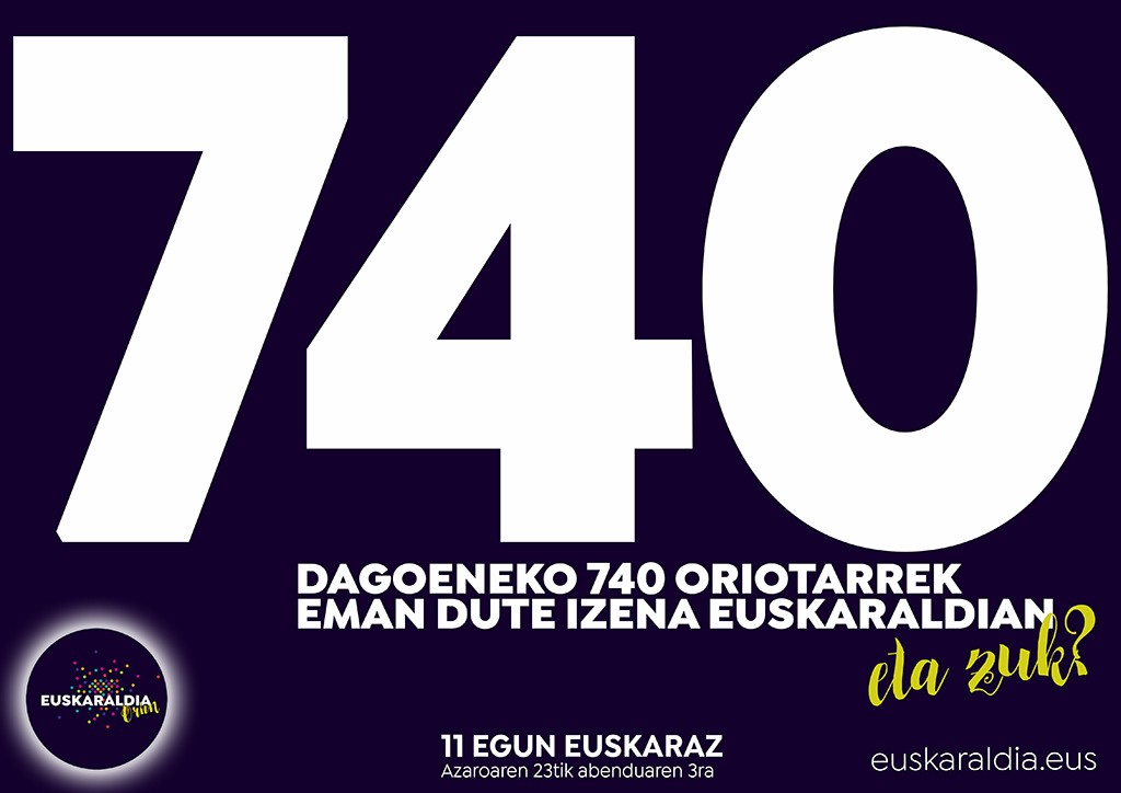 Dagoeneko 740 oriotarrek eman dute izena Euskaraldian parte hartzeko