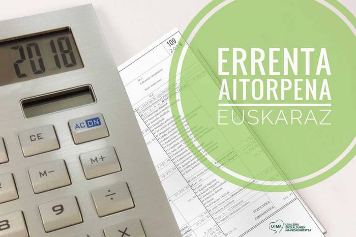 Errenta aitorpena euskaraz egiteko kanpaina abiarazi du UEMAk, udalekin eta erakunde publikoekin elkarlanean