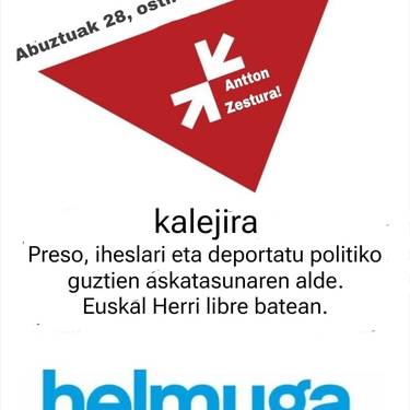 Preso, iheslari eta deportatuen aldeko Sare Kalejira