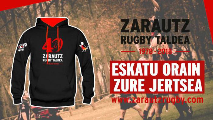 40. urteurreneko jertsea kaleratu du Zarautz Rugby Taldeak