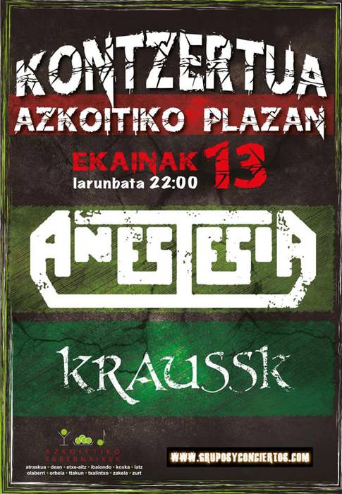 Anestesia + Kraussk musika taldeak
