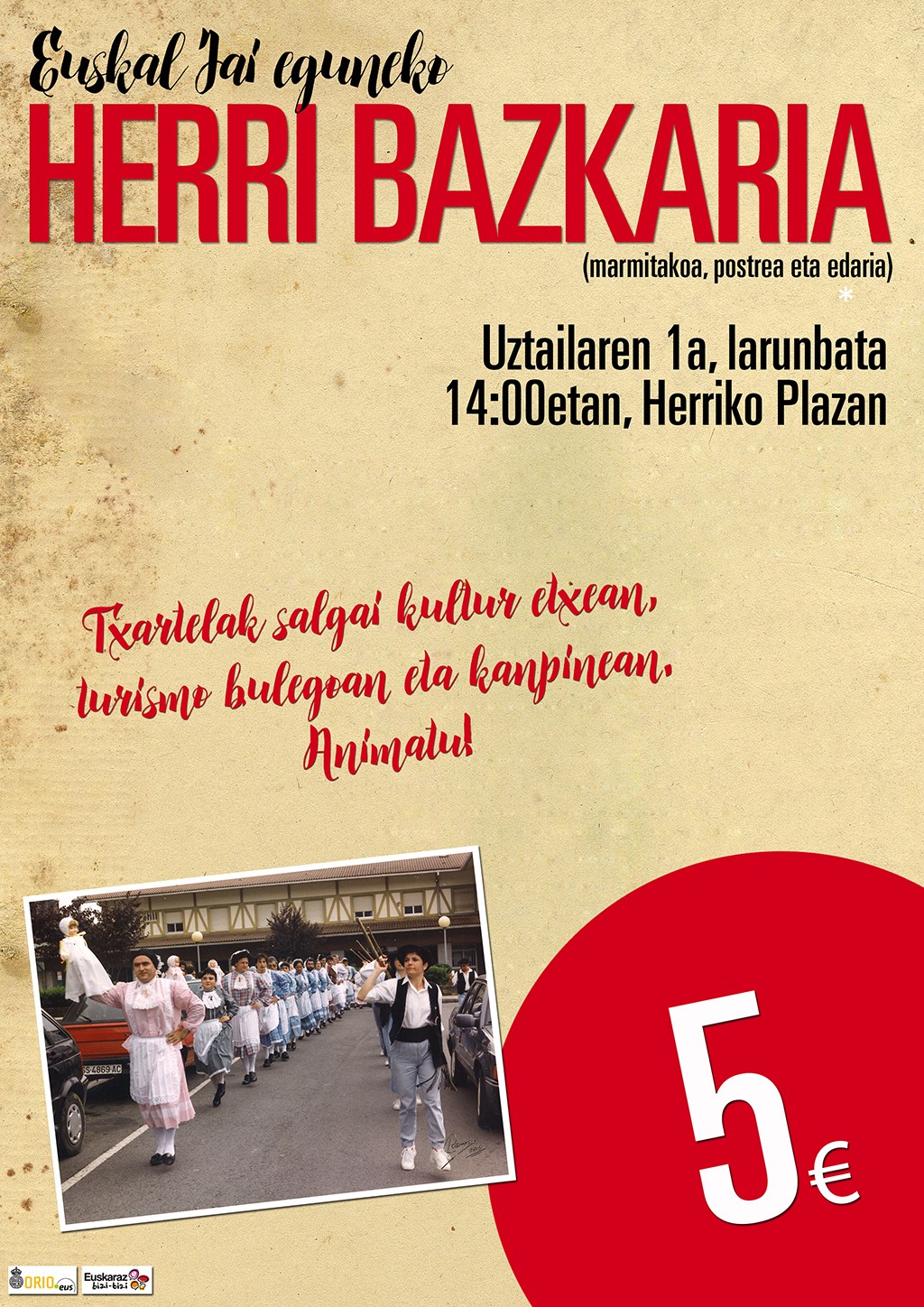 Herri bazkaritarako txartelak salgai