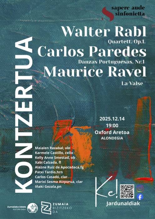 Kontzertua: Walter Rabal, Carlos Paredes eta Maurice Ravel