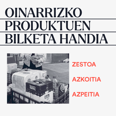 Oinarrizko produktuen eta elikagaien bankurako bilketa