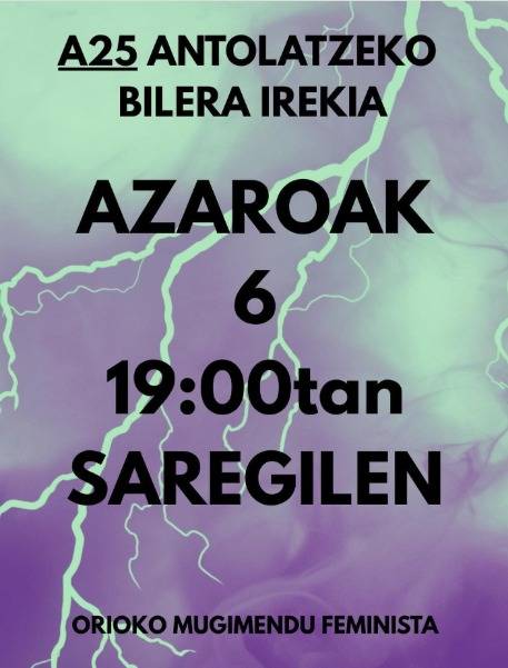 Bilera: Azaroaren 25a antolatzeko bilera irekia