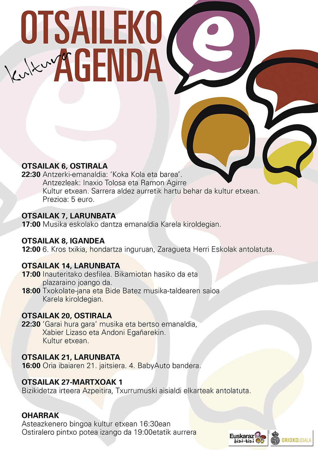 Kartelak: Otsaileko kultur agenda