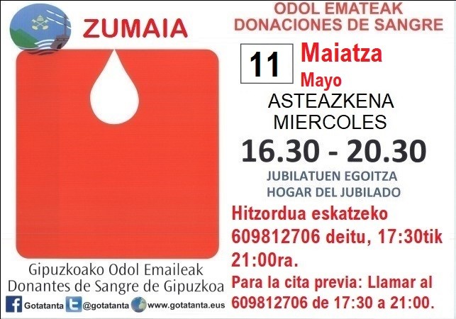 Maiatzeko odol ematea Zumaian