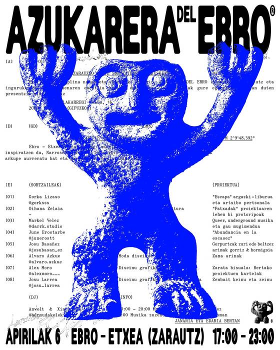 'Azukarera del Ebro' ekitaldiko kartela.