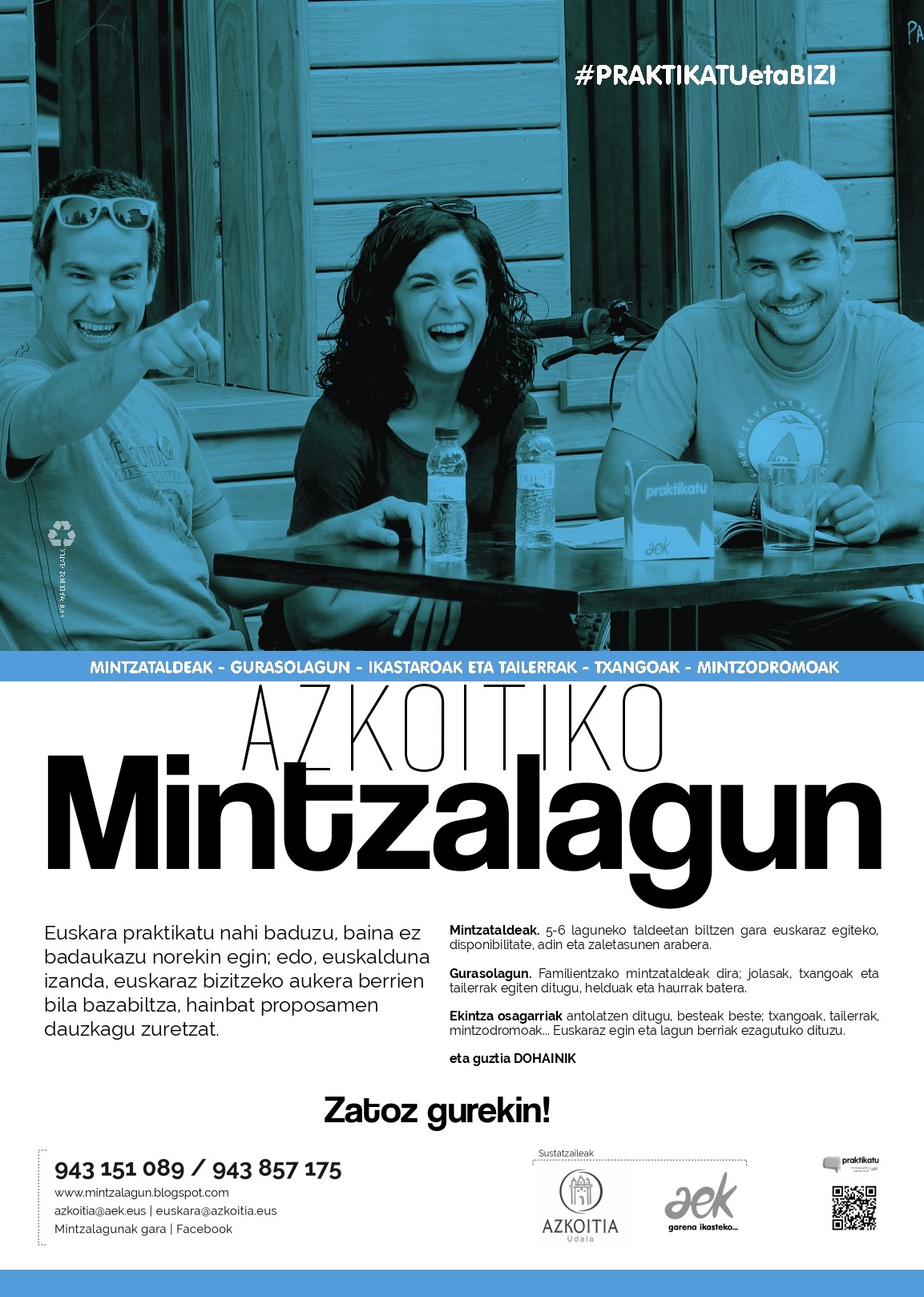 Mintzalagun egitasmoa martxan da