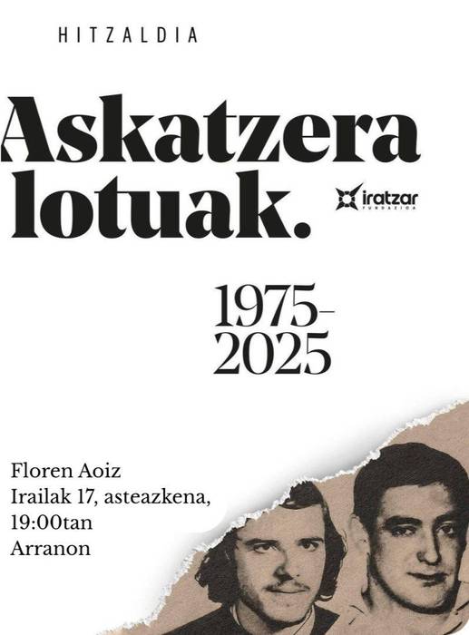 Hitzaldia: Txiki eta Otaegiren fusilamenduaren 50. urteurrenaren inguruko hitzaldia, Sortuk antolatuta