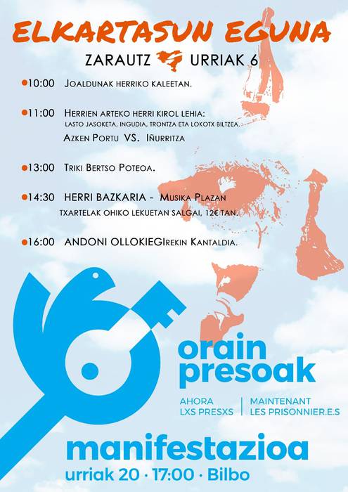Elkartasun Eguna antolatu dute urriaren 6rako