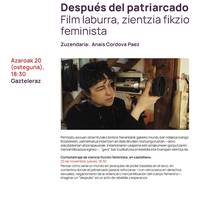 Proiekzioa: 'Después del patriarcado' film laburra