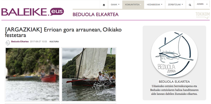 Beduola Elkarteak komunitateko txokoa zabaldu du