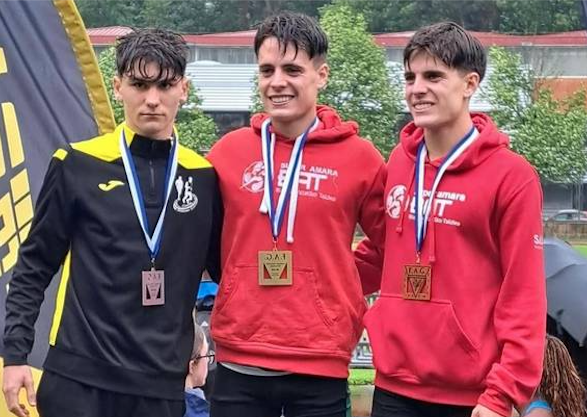 Sunhai Huegunek, Ibai Agirrezabalek eta Lucia Paradak zilarrezko domina lortu dute Gipuzkoako Atletismo Txapelketan