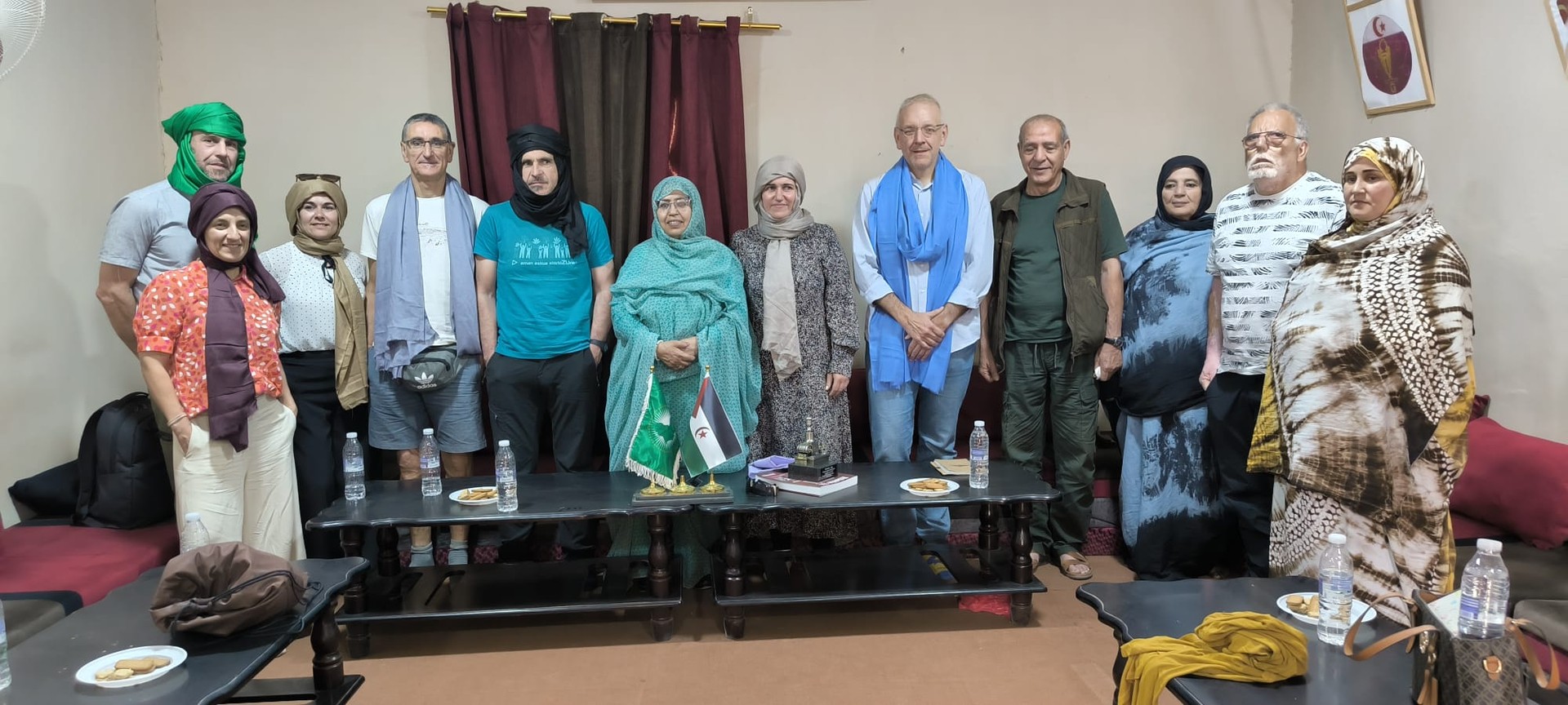Saharar herriarekin duten lankidetzaz bilkura egin dute egunotan han izan diren ordezkari politikoek
