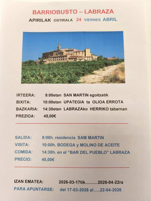 Irteera: Gorrebustora eta Labrazara