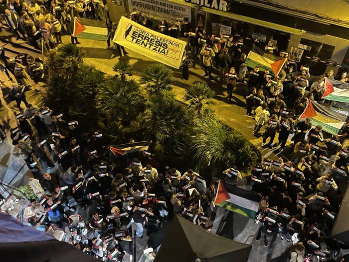 Palestinaren aldeko argazki herrikoia, Barren plazan
