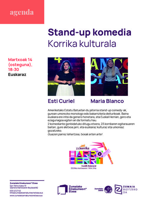 Stand-up komedia, Korrika Kulturalaren barruan