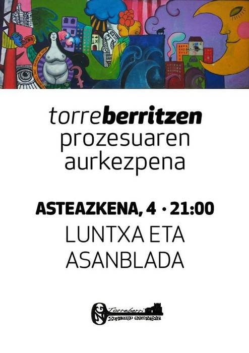Torreberritzen prozesua hasiko dute Zumaiako Gaztetxean