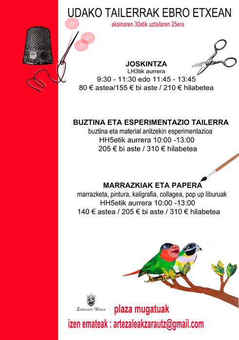 Udako tailerrak Ebro Etxean