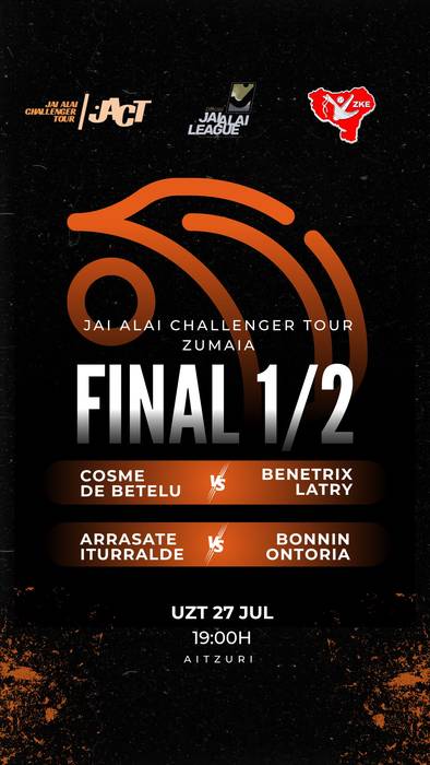 Jai Alai Challenger Tour Zumaia: finalerdiak