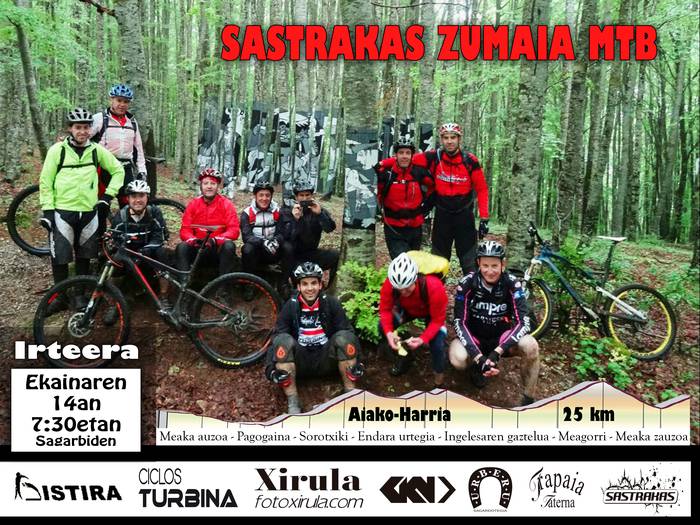 Sastrakas taldeak Aiako harrian egingo du igandeko irteera