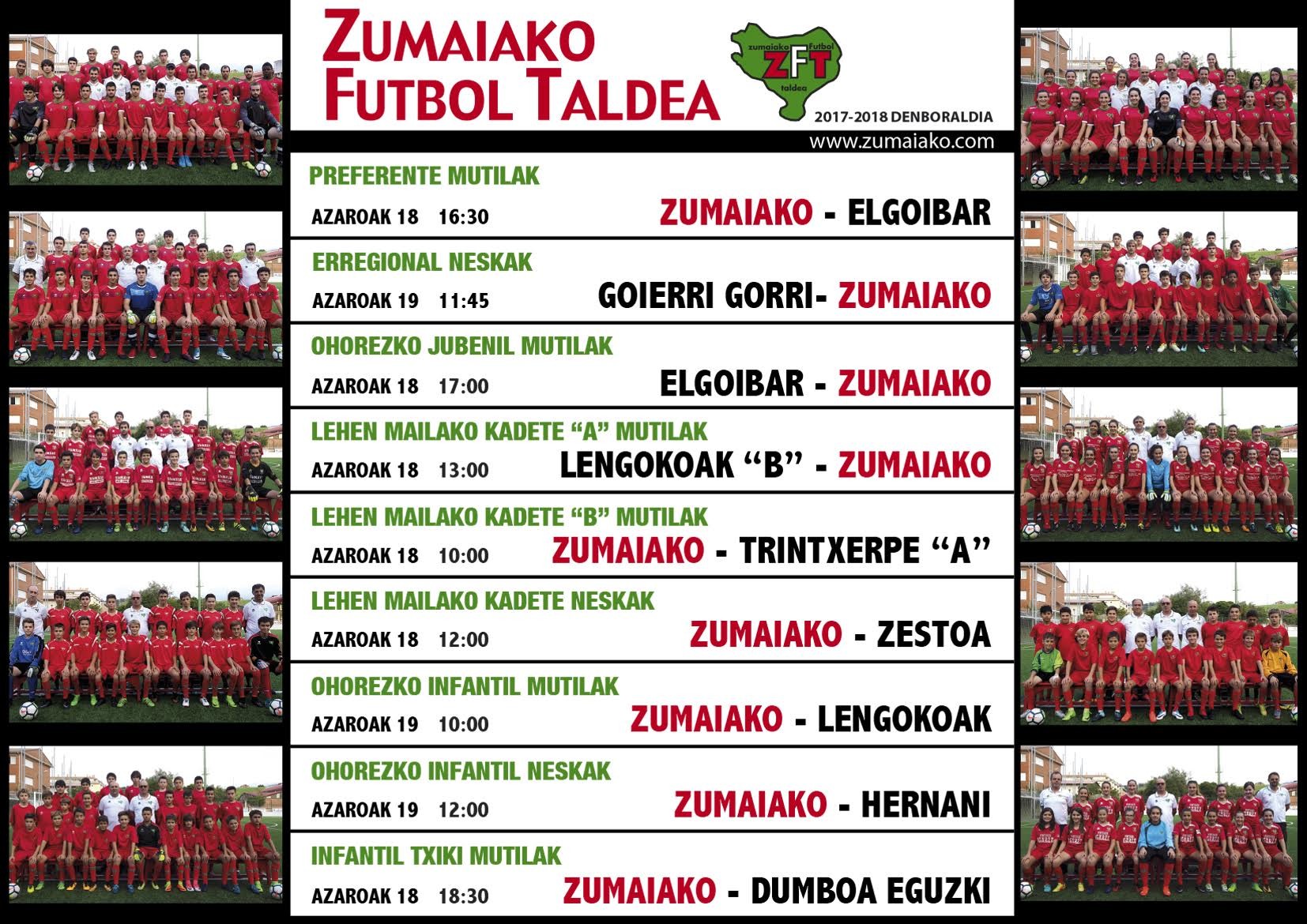 ​Astebukaerako Zumaiako Futbol Taldearen partiduak  