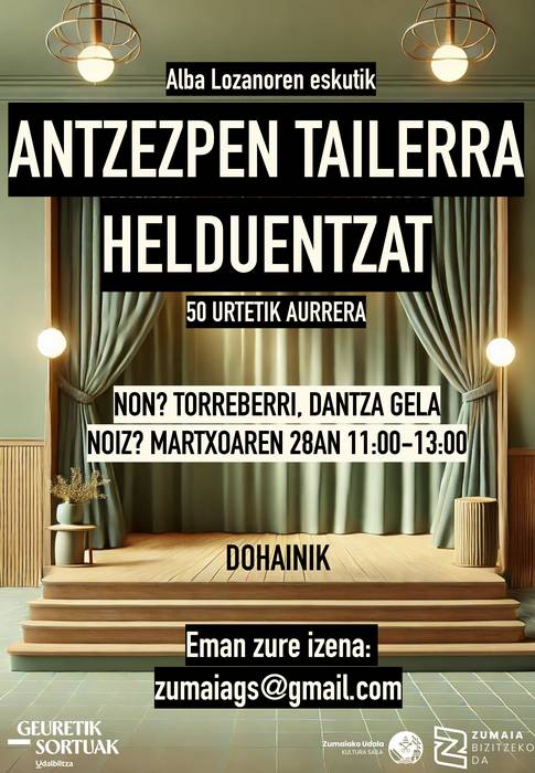 Antzezpen tailerra helduentzat