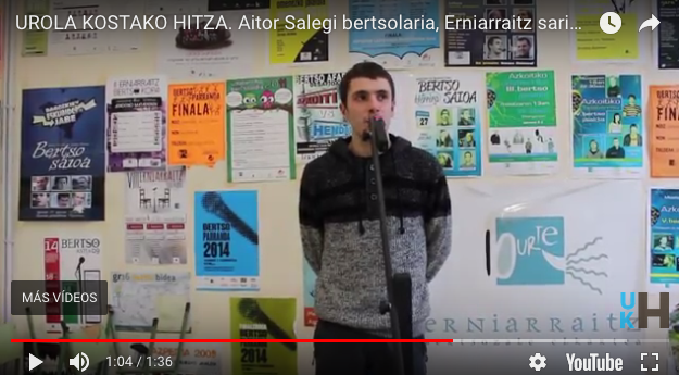 AURRERAPEN BIDEOA: Aitor Salegi, Erniarraitz sariketako finalaren atarian