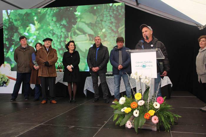 Txakolin uzta berria aurkeztu dute gaur eguerdian Getarian