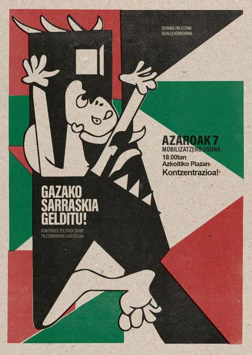 Elkarretaratzea: 'Gazako sarraskia gelditu!'