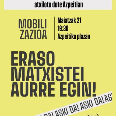 Elkarretaratzea: 'Eraso matxistei aurre egin!', Itaiak deituta