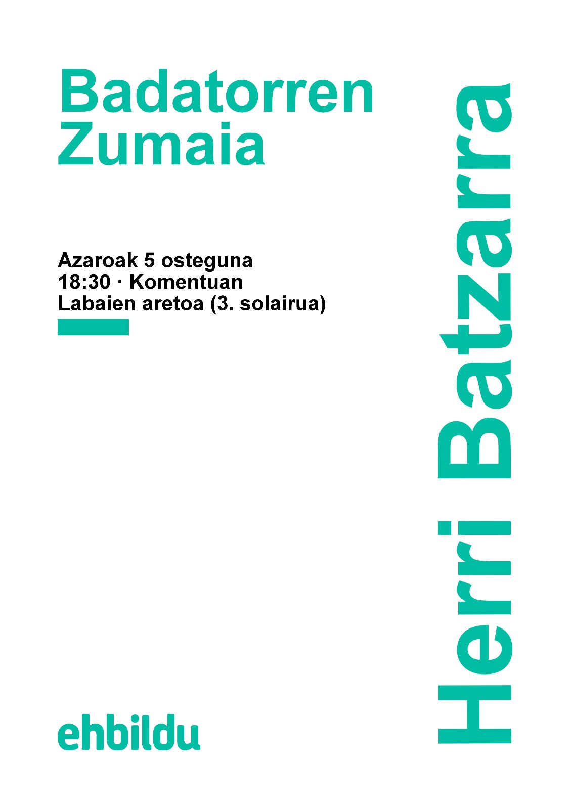 Herri Batzarra egingo du Zumaiako EH Bilduk azaroaren 5ean