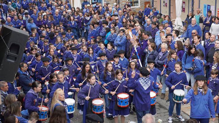 San Telmo jaietako haurren danborrada, bideoan