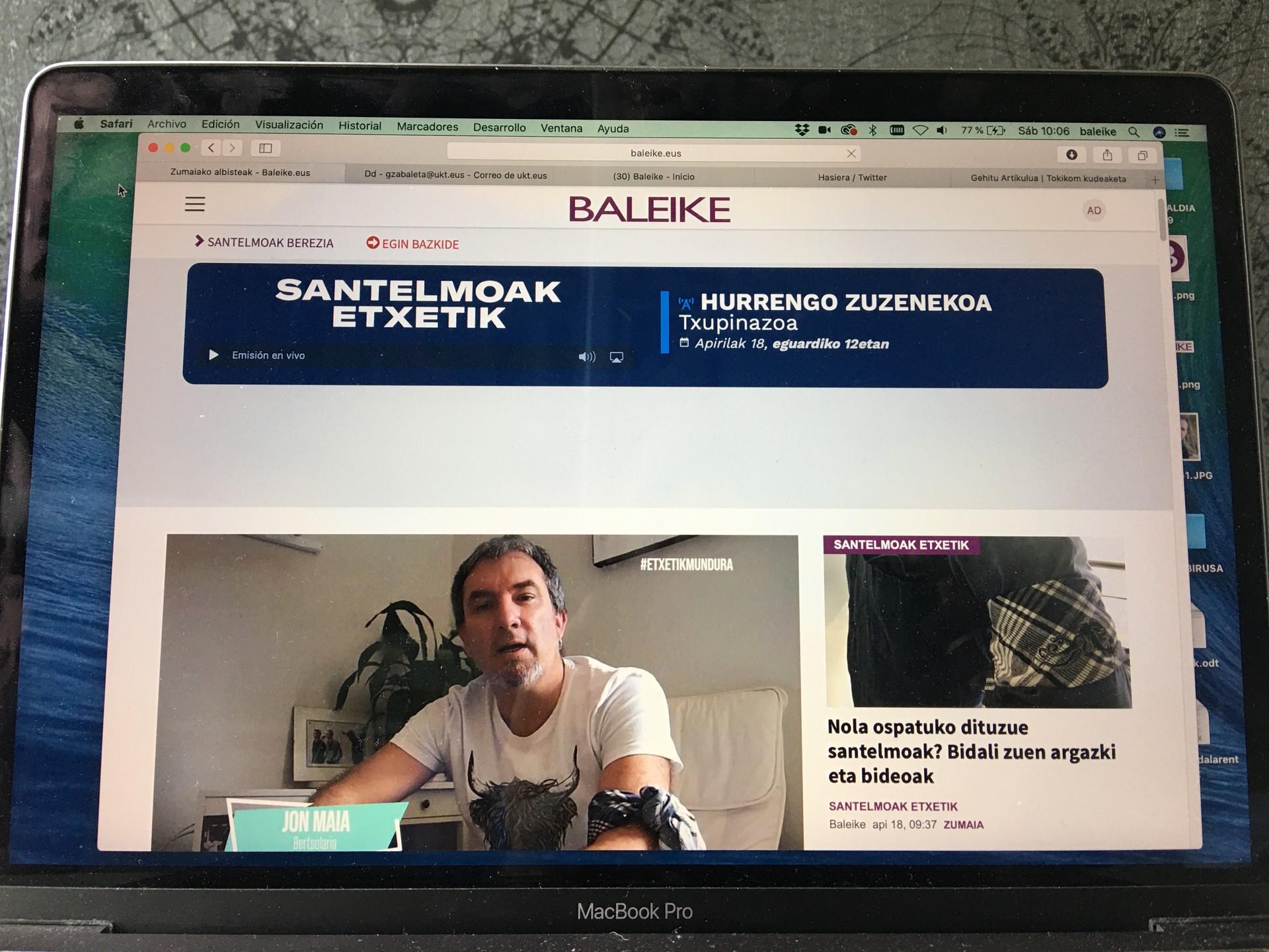 Baleiken ere entzun dezakezue santelmoetako Irratia
