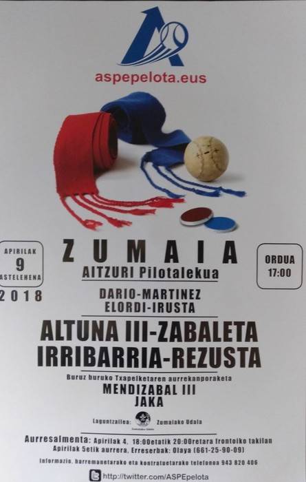 Gaur arratsaldean jarriko dira salgai San Telmo eguneko pilota jaialdiko sarrerak