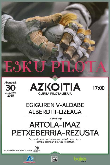 Jaialdia: pilotari profesionalen eskuz binakako txapelketako partidak