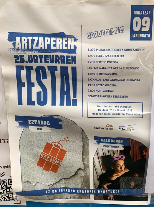 Artzaperen 25. urteurren festa