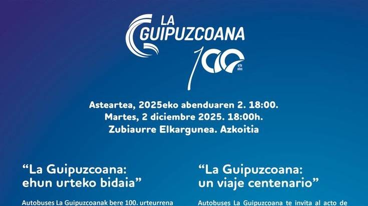Ekitaldia: La Guipuzcoana autobus etxearen mendeurreneko ekitaldia