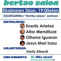 V. Hika bertso saioa eta IV. Hike eizan! Bertsopaper Lehiaketako sari banaketa