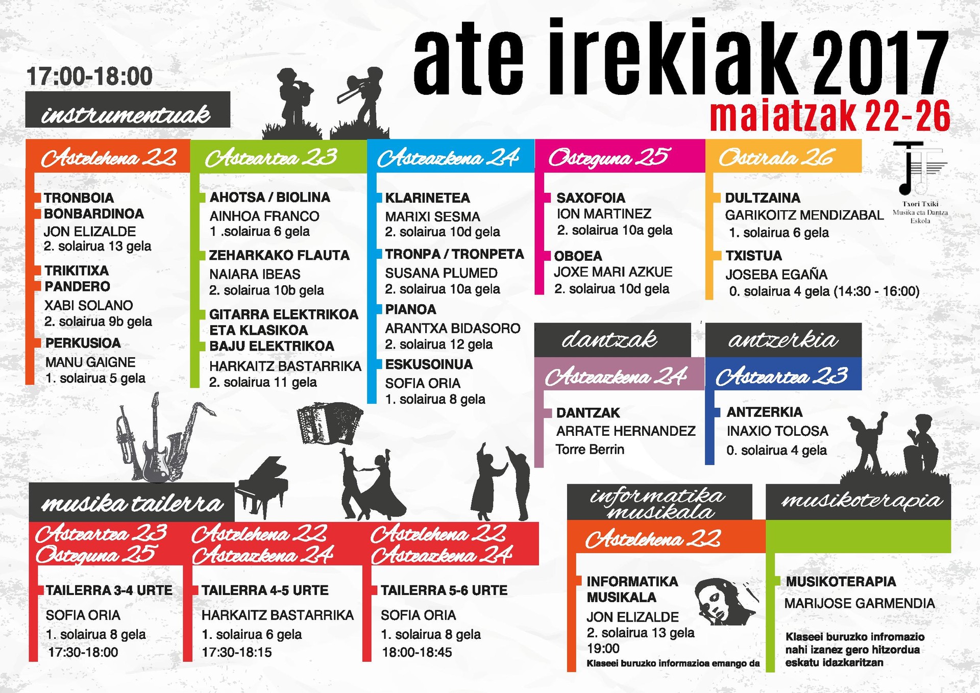 Musika eta Dantza eskolak ateak irekiko ditu aste honetan