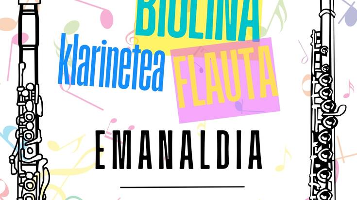 Emanaldia: Bizkargi eskolakoen flauta, biolin eta klarinete entzunaldia
