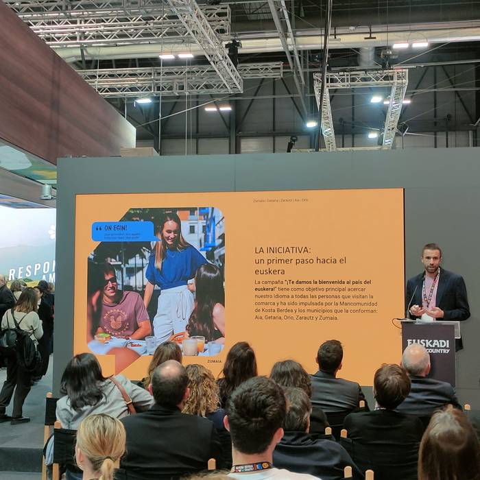 Ongi Etorri Euskararen Herrira egitasmoa eta Geoparkearen Tour Birtuala aurkeztu dituzte Fiturren