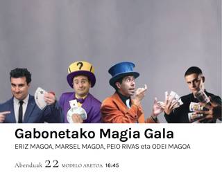 'Gabonetako magia gala' antzerkirako sarrerak