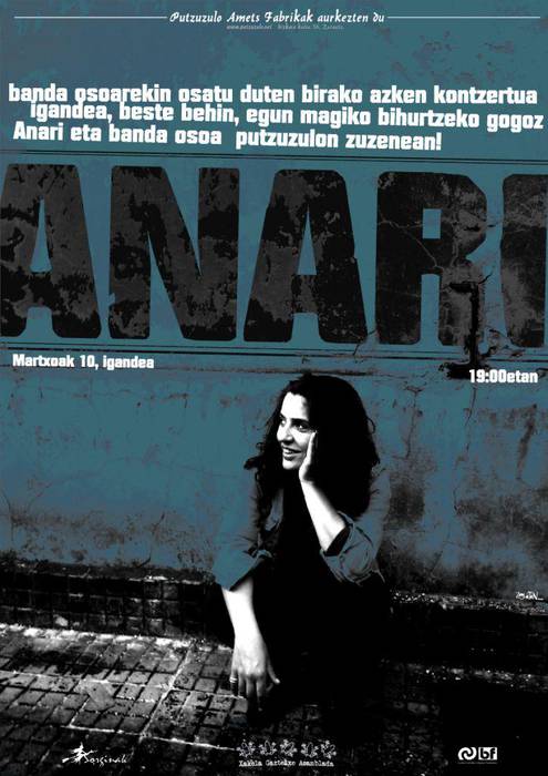 Anarik kontzertua emango du martxoaren 10ean, Zarauzko Putzuzulon