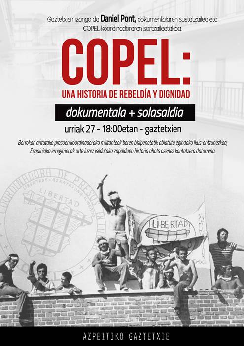 Dokumental emanaldia eta hitzaldia: 'COPEL. una historia de rebeldia y dignidad'