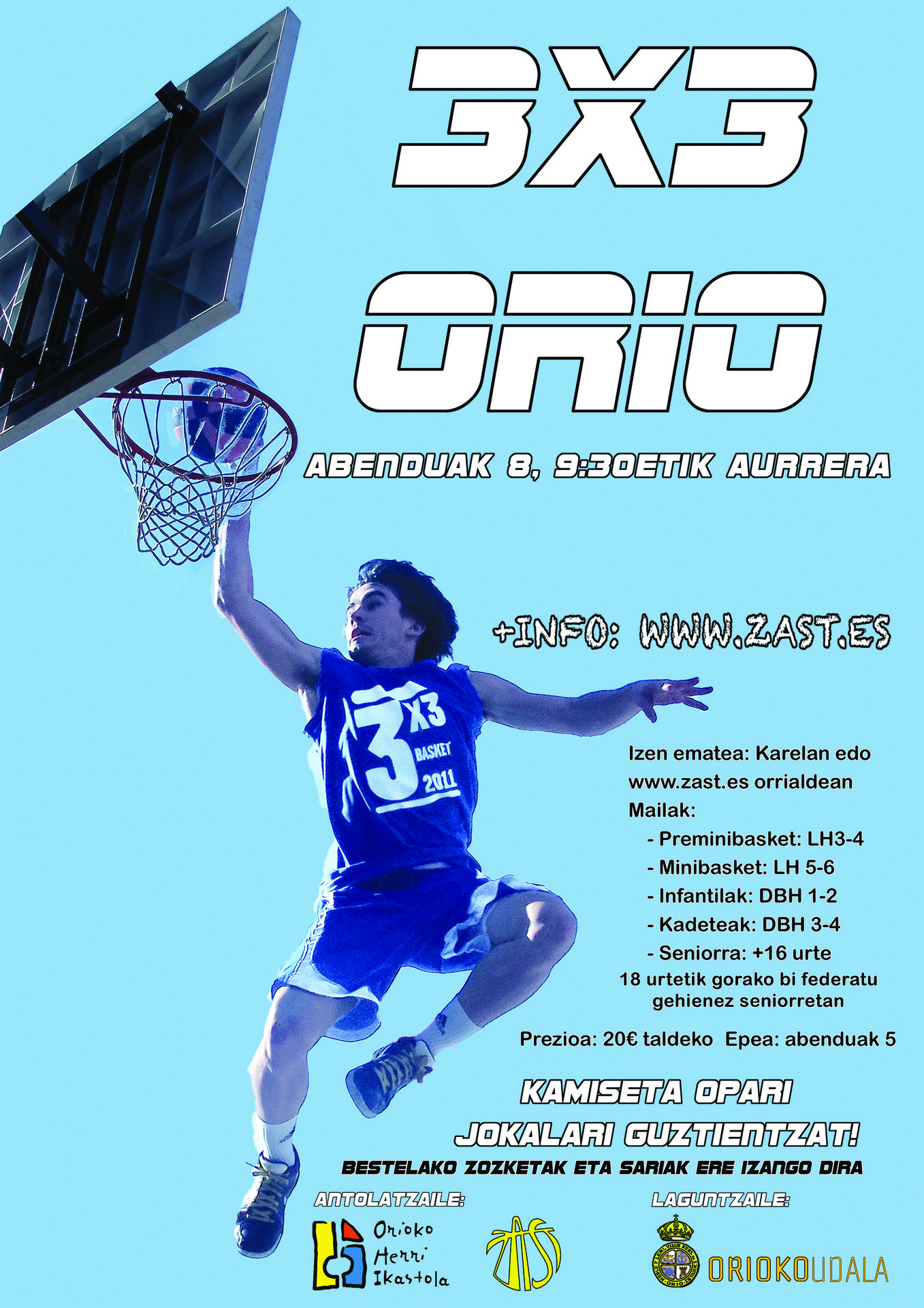 Seniorren izen ematea itxita 3x3an