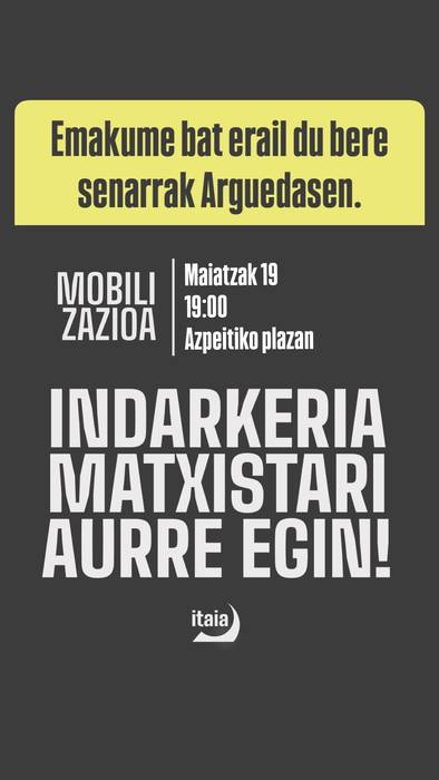 Elkarretaratzea: beste erailketa matxista bat Euskal Herrian