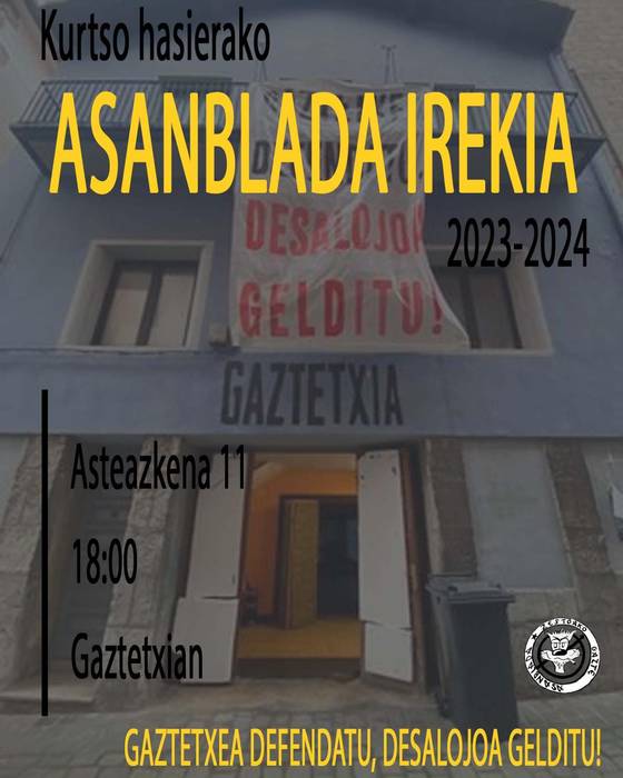 Zestoako Gazte Asanbladaren ikasturte hasierako batzar irekia