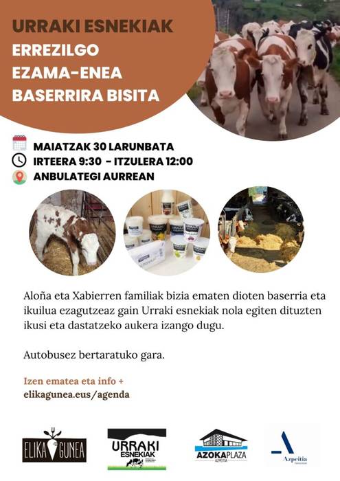 Errezilgo Ezama-enea baserrira bisita gidatua